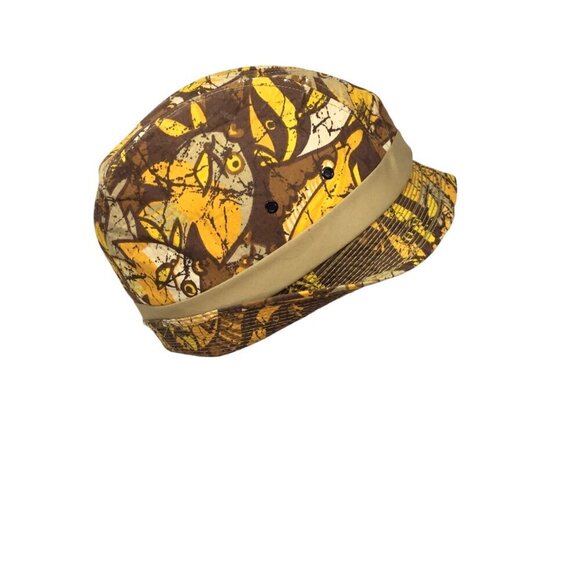 Vintage Jiffy Golf Hat Cap Men's Pellon Lined All Over Print USA Camo Mod Sz L - Picture 4 of 10